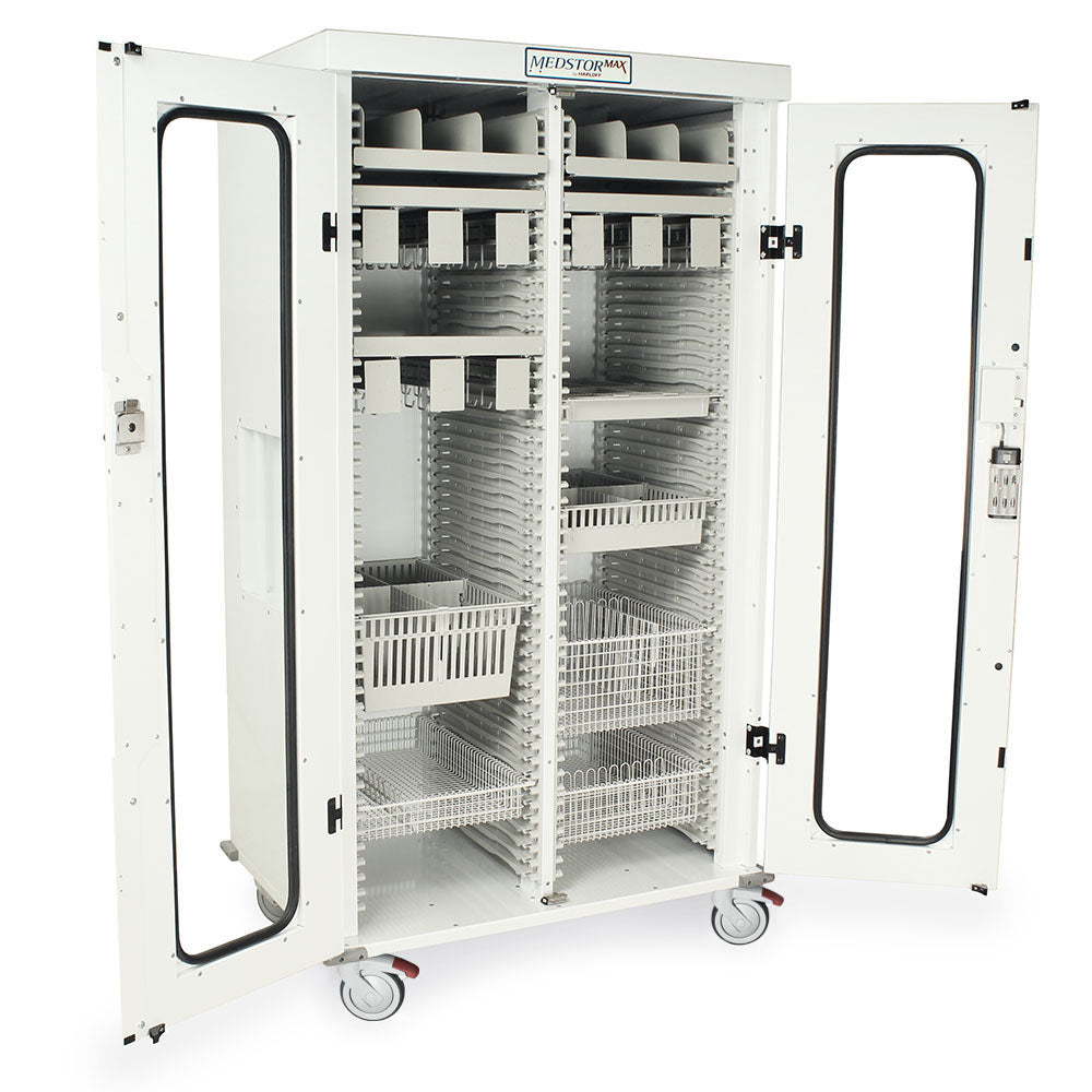 Harloff Double Column Mobile Cabinet Secured with Proximity Electronically Locking Solid Double Doors, H+H Panels Give