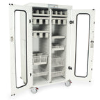 Harloff Double Column Mobile Cabinet Secured with Proximity Electronically Locking Solid Double Doors, H+H Panels Give