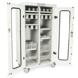 Harloff Double Column Mobile Cabinet Secured with Proximity Electronically Locking Solid Double Doors, H+H Panels Give
