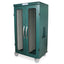 Double Width Column Stationary Cabinet with Key Locking doors (2)  with tempered glass window inserts, H+H Panels Give 4