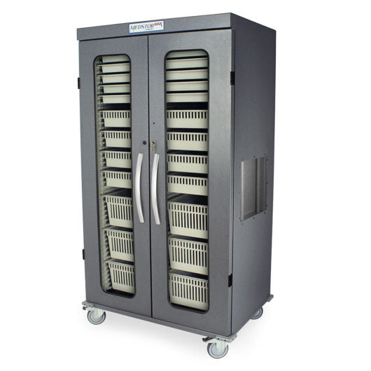 Double Column Medical Storage Cabinet, Glass Doors, Key Lock, MSPM82-00GK Main image