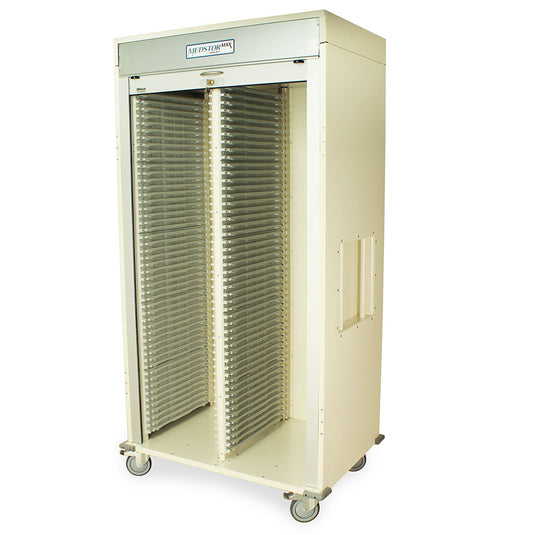 Double Column Medical Storage Cart, Tambour Door, Key Lock, MSPM82-00TK