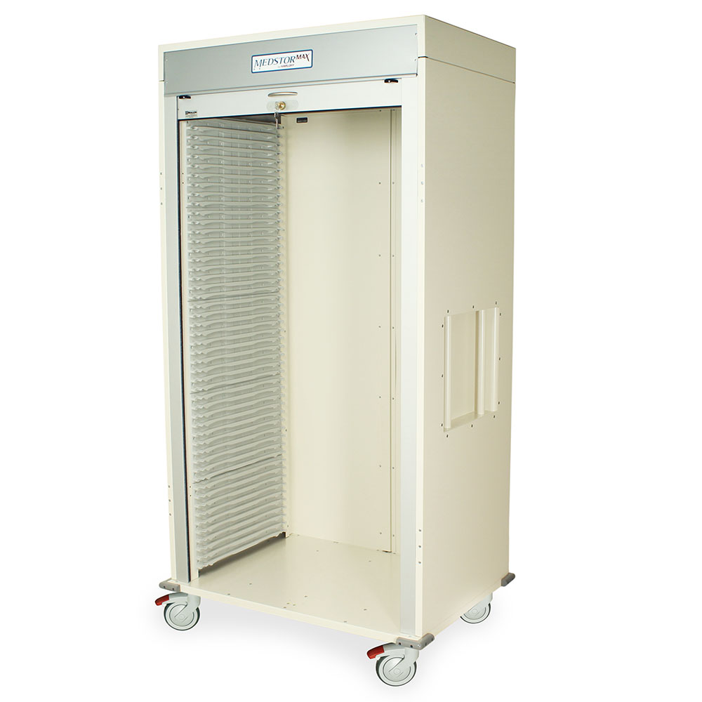 Harloff Double Column Mobile Cabinet with Key Locking Tambour Door – MSPM82-20TK-SPLITB