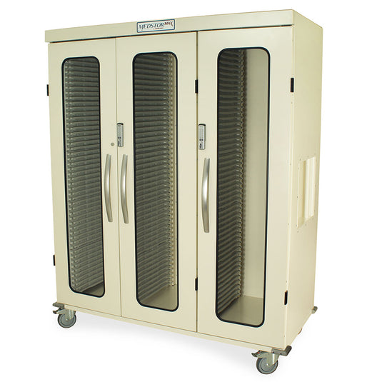 Triple Column Medical Equipment Storage Cabinet, Glass Doors, E-Lock, MSPM83-00GE