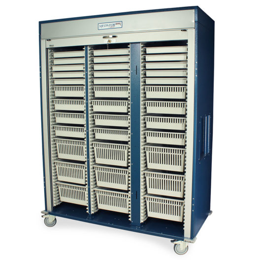 Triple Column Medical Storage Cabinet, Tambour Door, Key Lock, MSPM83-00TK Main image