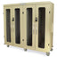 Quad Column Medical Storage Cabinet, Glass Doors, Electronic Keypad Lock, MSPM84-00GEK