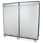 Single Column Slimline Mobile Cabinet, with Key Locking Tambour Door, H+H Panels Give 49 Insertion Points per Column to