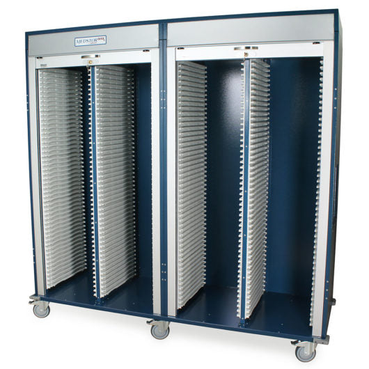 Quad Column Medical-Grade Storage Cabinet, Tambour Door, Key Lock, MSPM84-00TK Main image
