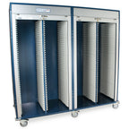Harloff Single Column Slimline Mobile Cabinet, with Key Locking Tambour Door, H+H Panels Give 49 Insertion Points per