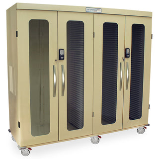Harloff Quad Column Mobile Cabinet, Double Width Open Column to Left with H+H Panels – MSPM84-R0GE