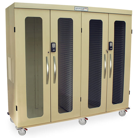 Harloff Quad Column Mobile Cabinet, Double Width Open Column to Left with H+H Panels – MSPM84-R0GE