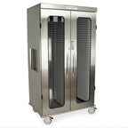 Stainless Steel Double Column Mobile Cabinet with Solid front doors (2) Secured by Basic Electronic Pushbutton Lock With