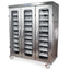 Triple Column Mobile Cabinet with Key Locking Doors (3) with tempered glass inserts, on left is a single column with H+H