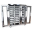 Triple Column Mobile Cabinet with (3) Locking Doors with Tempered Glass Inserts, Secured by Basic Electronic Pushbutton