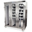 Triple Column Stainless Steel Medical Storage Cabinet with Double Wide Open Right Column, Glass Doors, Key Lock, MSSM83-L0GK