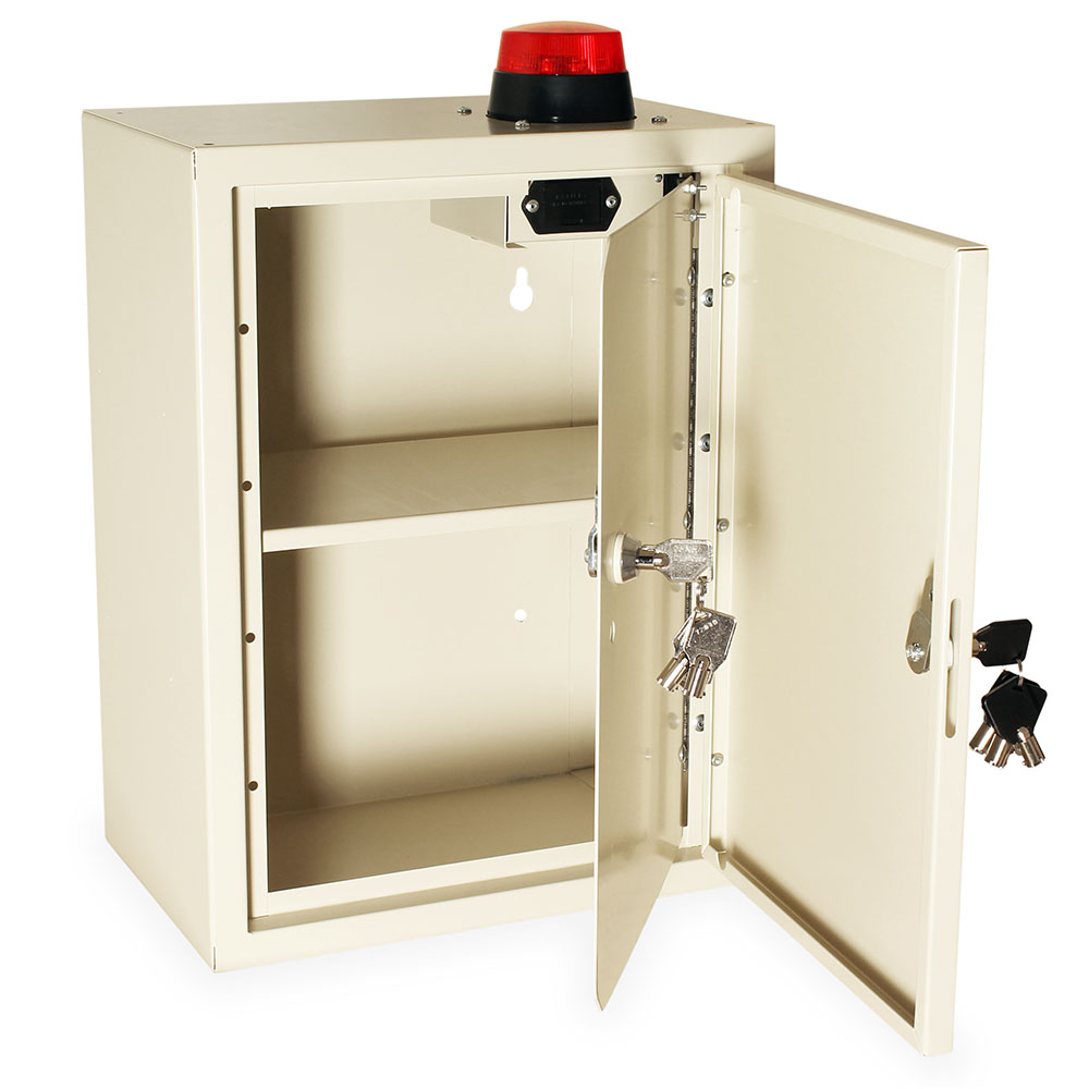 Medium Narcotics Cabinet with Audio/Visual Alarm, Locking Outer Door, Locking Inner Door, NC16C12-DT2-AVD