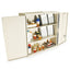 In Room Medication Painted Cabinet With Double Thick Security Door for 1-2 Residents, Includes Drop Down Shelf, Slam Loc
