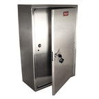 Stainless-Steel Narc Cabinet, 1 Door, 2 Locks, UID Inserts, Replaces 2730-UID-INDR