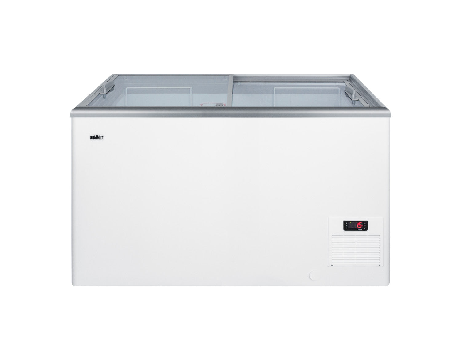 Flat Top Commercial Ice Cream Freezer with Sliding Glass Lid Main image
