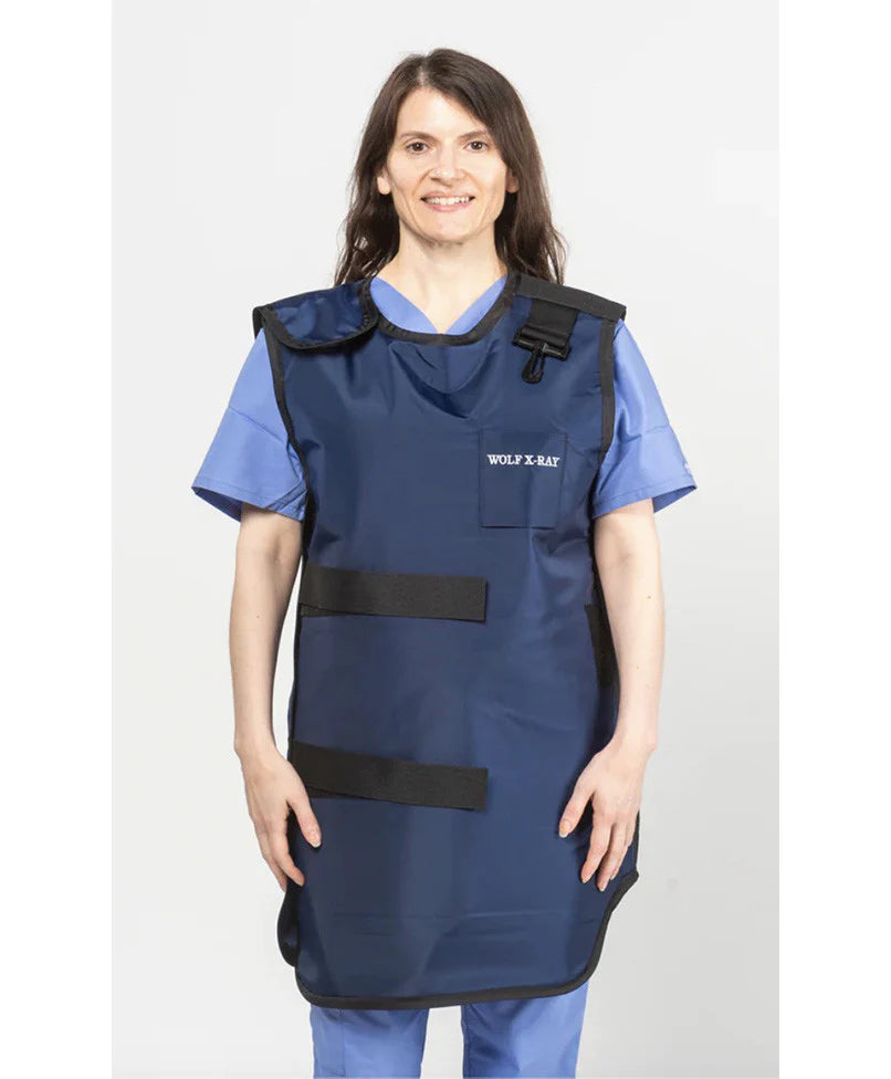 SPECIAL PROCEDURE APRON - .5 mm Light Weight Lead 21X36 Navy Blue- Small