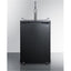 Nitro-infused coffee dispenser in black, with a complete stainless steel stout style tap kit and nitrogen tank included
