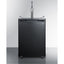 Dual tap nitro-infused coffee dispenser in black, with a complete stainless steel stout style tap kit and nitrogen tank