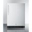 Outdoor all-refrigerator for built-in use, with lock, digital thermostat, and stainless steel wrapped exterior