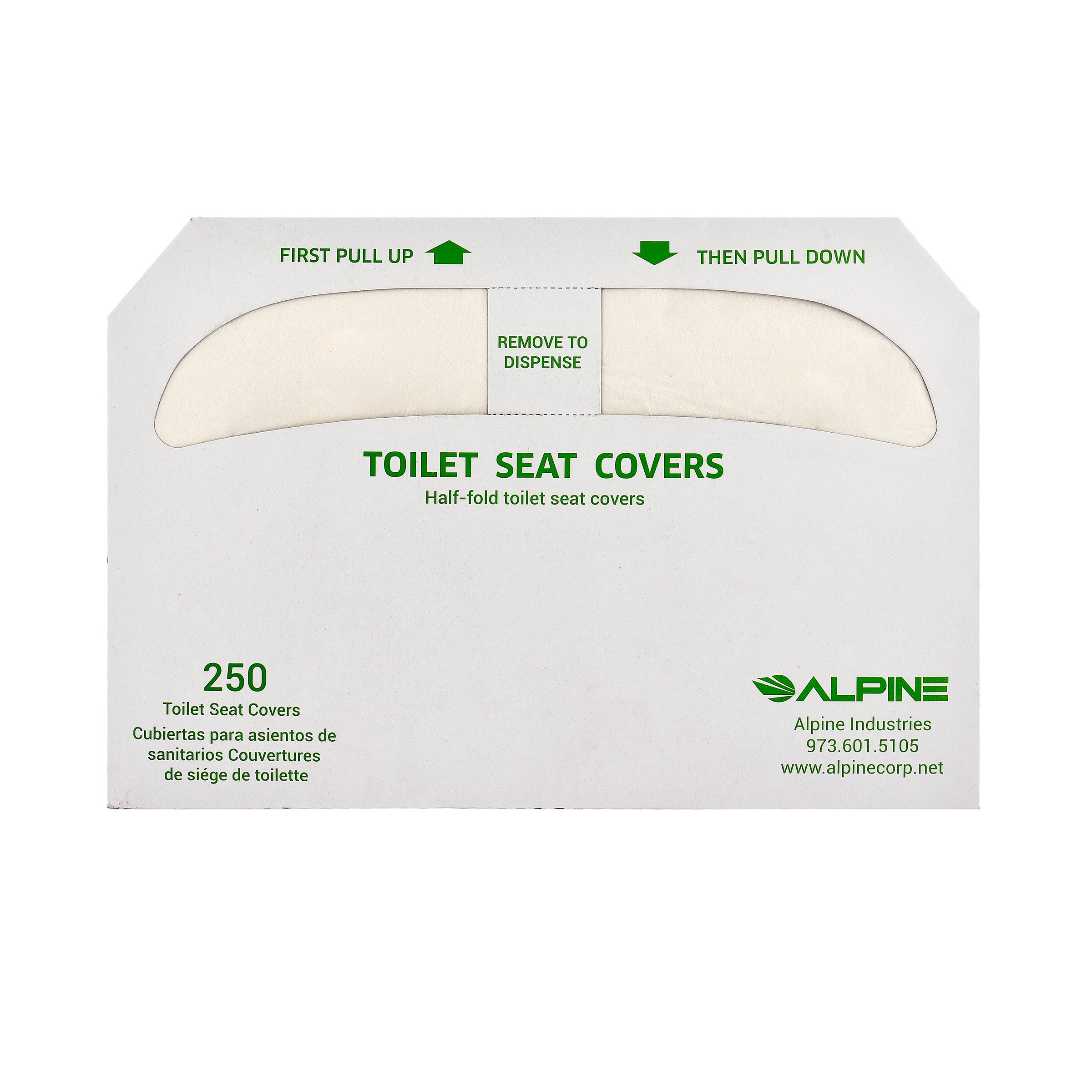 HALF-FOLD TOILET SEAT COVER ? 20 PACKS OF 250 COVERS Main image