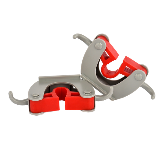 DISCONTINUED: ALPINE INDUSTRIES MOP AND BROOM HOLDER, 1 HOLDER AND 2 HOOKS, DOUBLE PACK