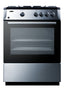 24" Wide 'slide-in' Look Gas Range with Sealed Burners, Waist-high Broiler, Stainless Steel Finishing, Storage Compartme