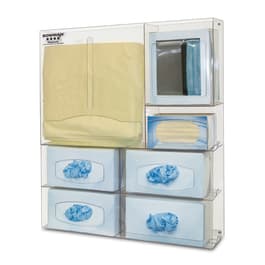Bowman Dispensers Bowman PETG Quad Glove Isolation Station • 23.38"W x 4.75"D x 26.63"H