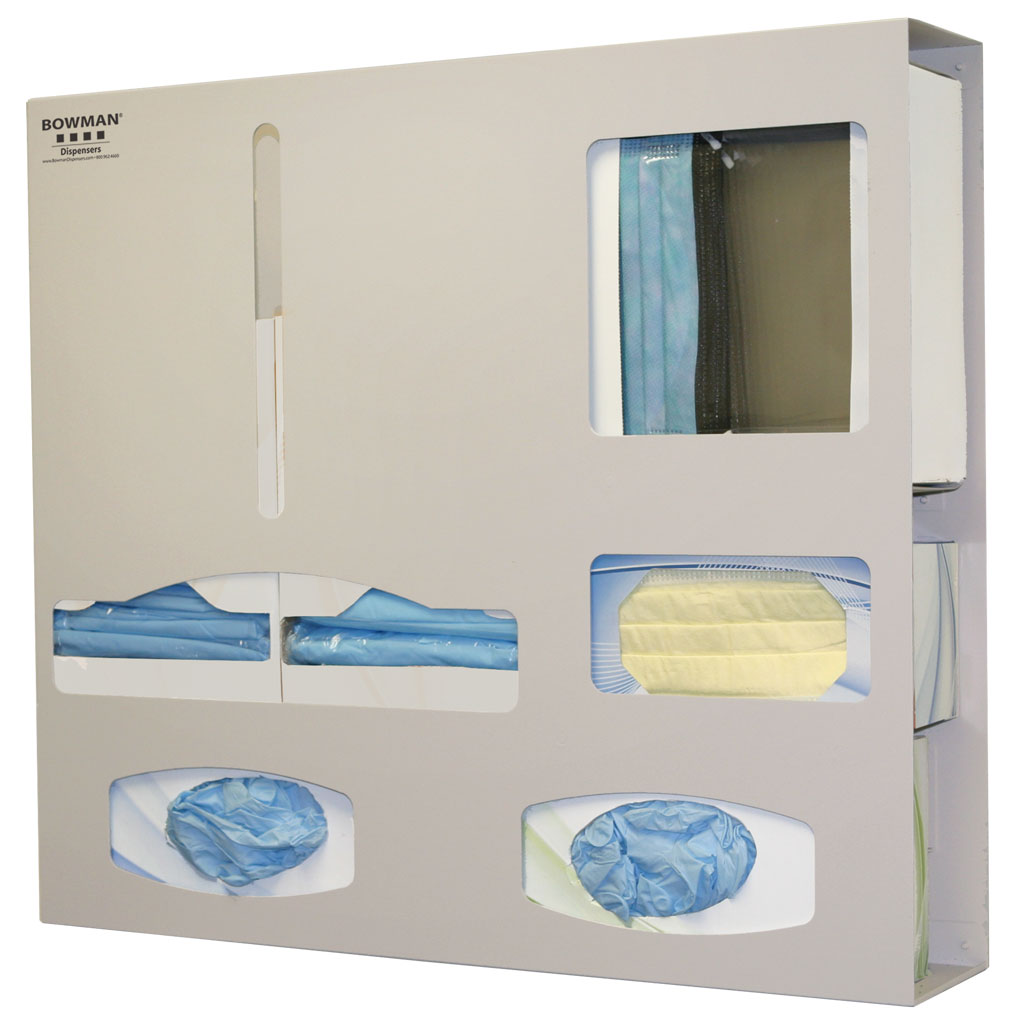 Bowman PPE Organizer Glove Wall/Door Quartz Aluminum Beige