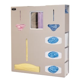 Bowman Dispensers Bowman ABS Isolation Station with 3 Bulk Holders • 24.47"W x 4.75"D x 26.63"H