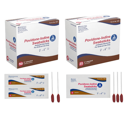Dynarex Swabsticks - Povidone, Alcohol, Glycerin & Oral