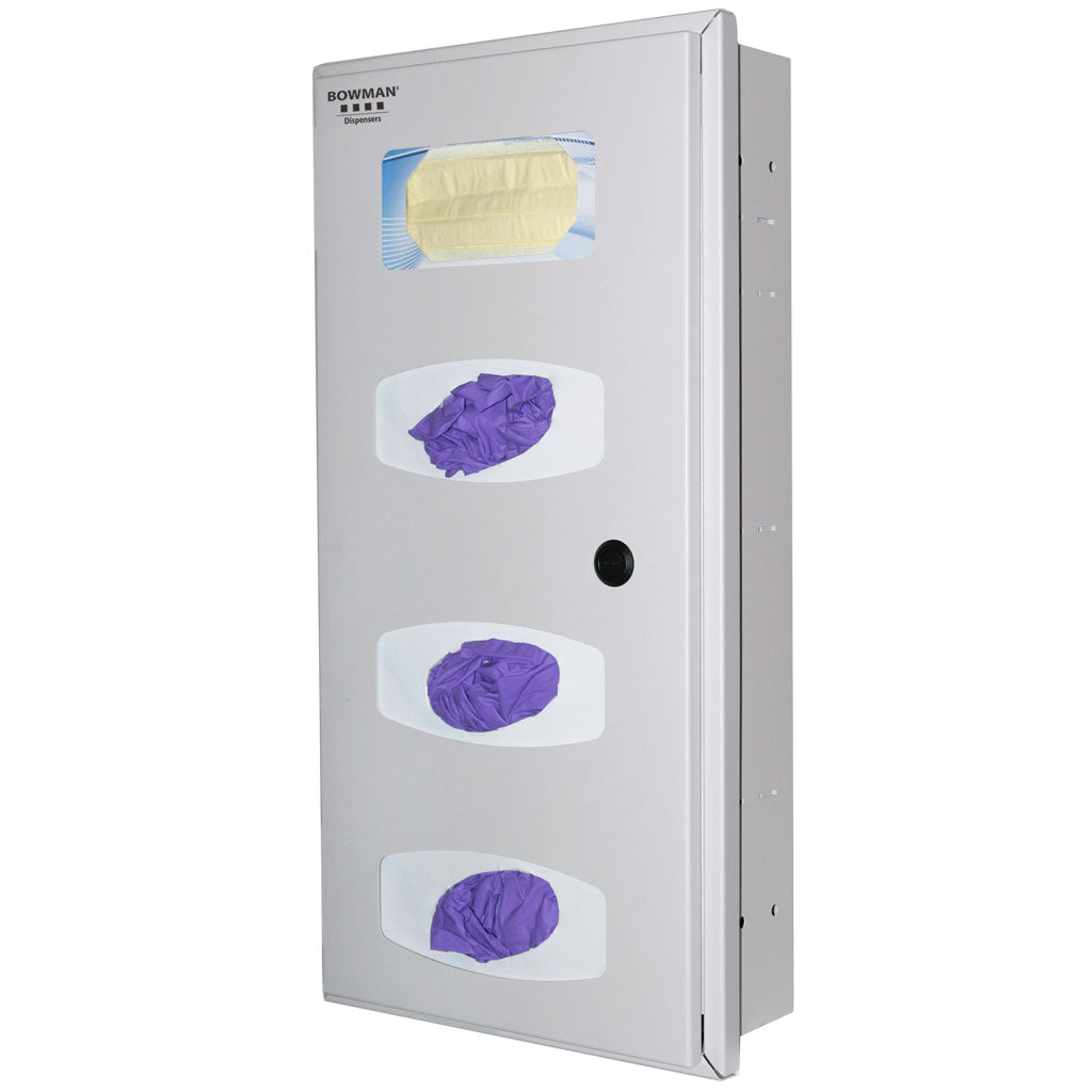 Semi-Recessed - Earloop & Triple Glove Dispenser Main image