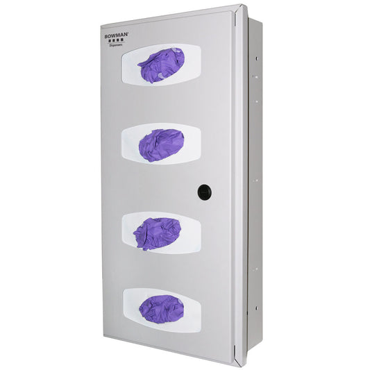 Semi-Recessed - Glove Box Dispenser - Quad