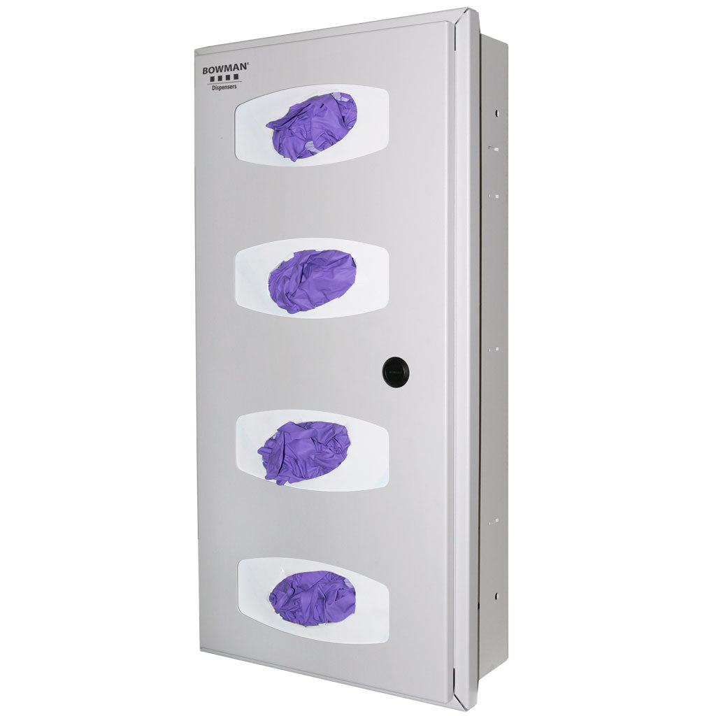 Bowman Semi-Recessed Glove Box Dispenser Quartz Steel Beige Main image