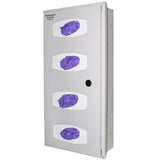 Bowman Semi-Recessed Glove Box Dispenser Quartz Steel Beige
