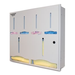 Bowman Dispensers Bowman Semi-Recessed Steel PPE Organizer