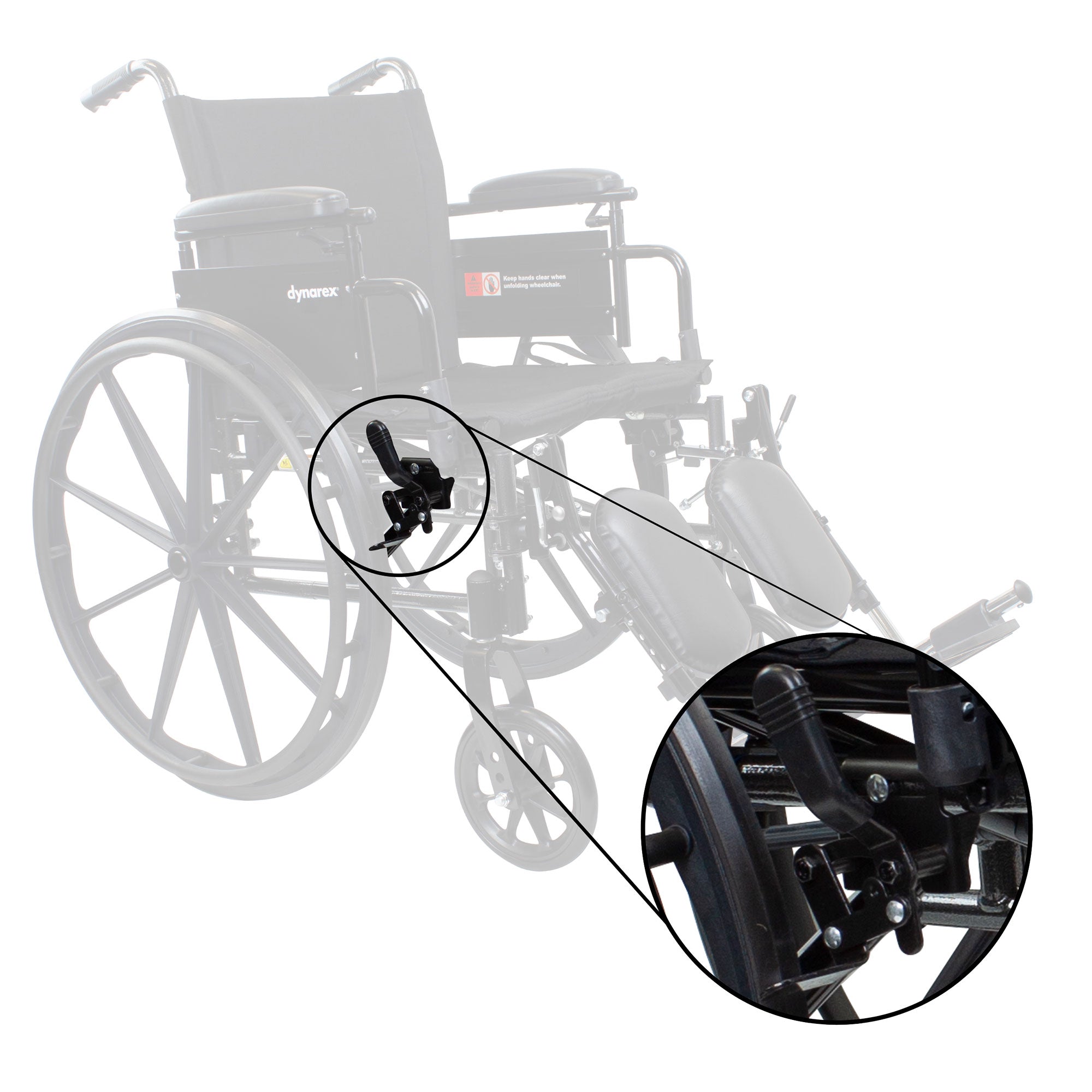 Convertible Wheelchair Transit Brake - Right, 1pc/inner carton