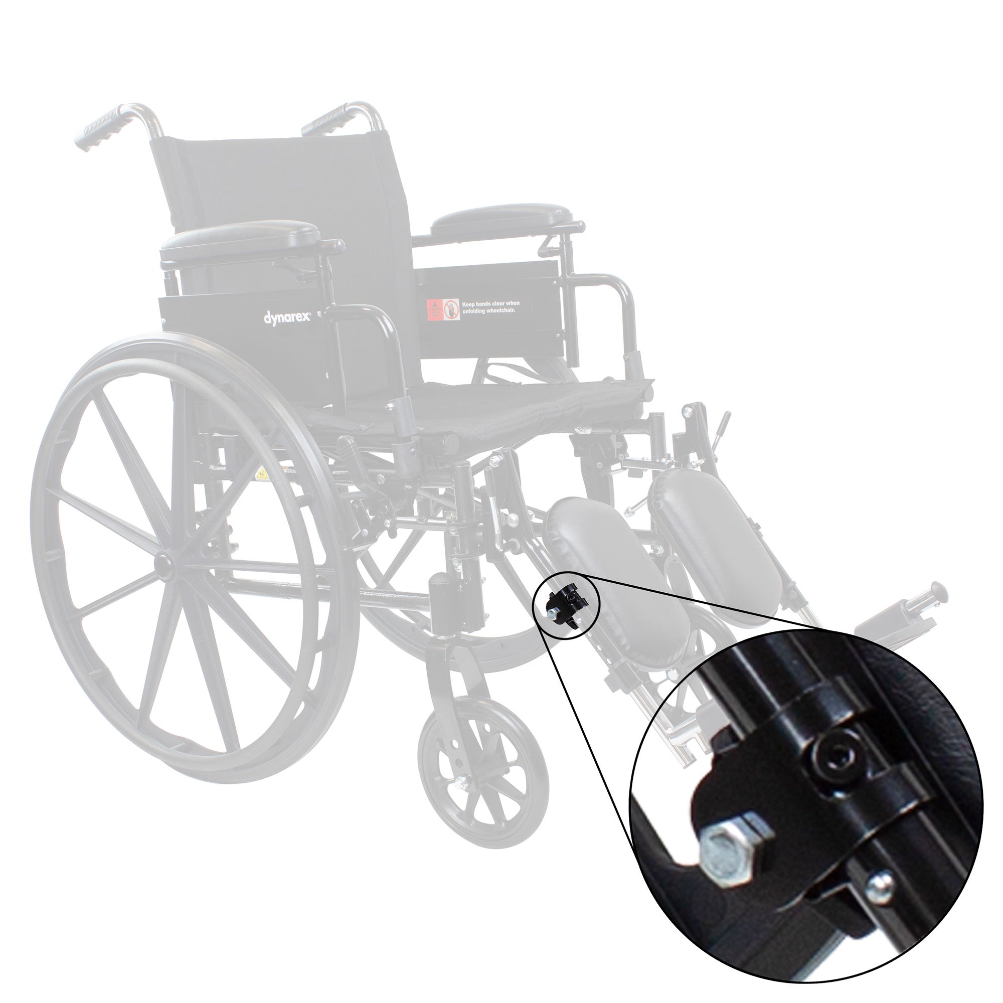 DynaRide Wheelchair Foot Rest Adjustment Lever Code: RPWC15