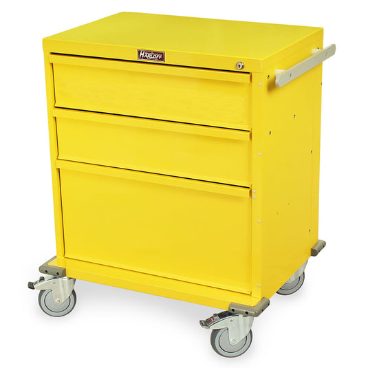 Rapid Response Cart, Three Drawers, Key Lock, RRC334YL