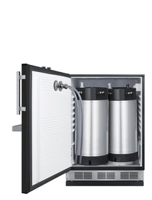 Built-in undercounter front tap coffee kegerator for commercial or home use (Model SBC58BFRTPCFLHD)