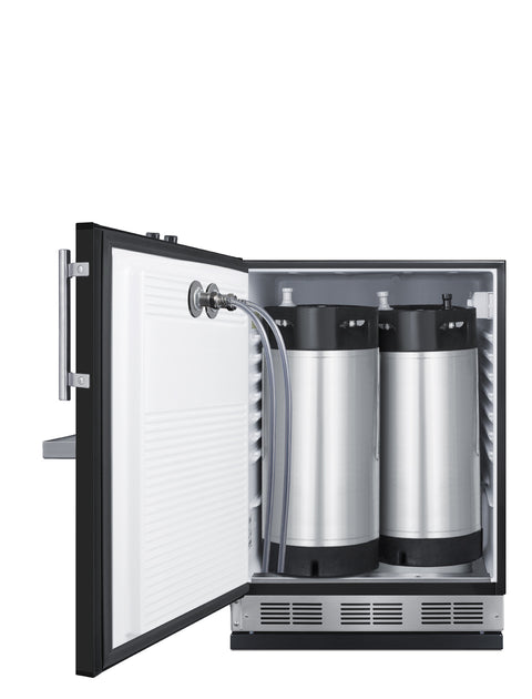 Built-in undercounter front tap coffee kegerator for commercial or home use