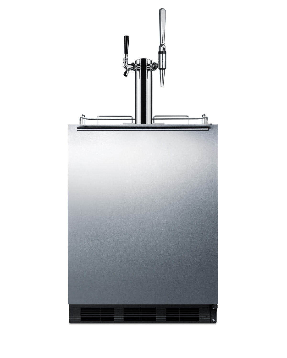 Left-Hand Door — Built-in European coffee kegerator with dual tap kit to serve cold brew and nitro-infused coffee
