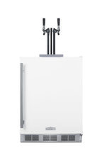 ADA compliant built-in commercial dual tap wine dispenser in white