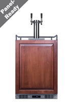 Built-in commercially approved dual tap cold brew kegerator in stainless steel with panel-ready door
