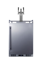 Built-in Undercounter Outdoor Triple Tap Beer Kegerator in Complete Stainless Steel