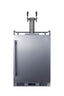 Built-in Undercounter Outdoor Double Tap Beer Kegerator in Complete Stainless Steel