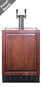 Commercial dual tap cold brew kegerator designed for built-in applications